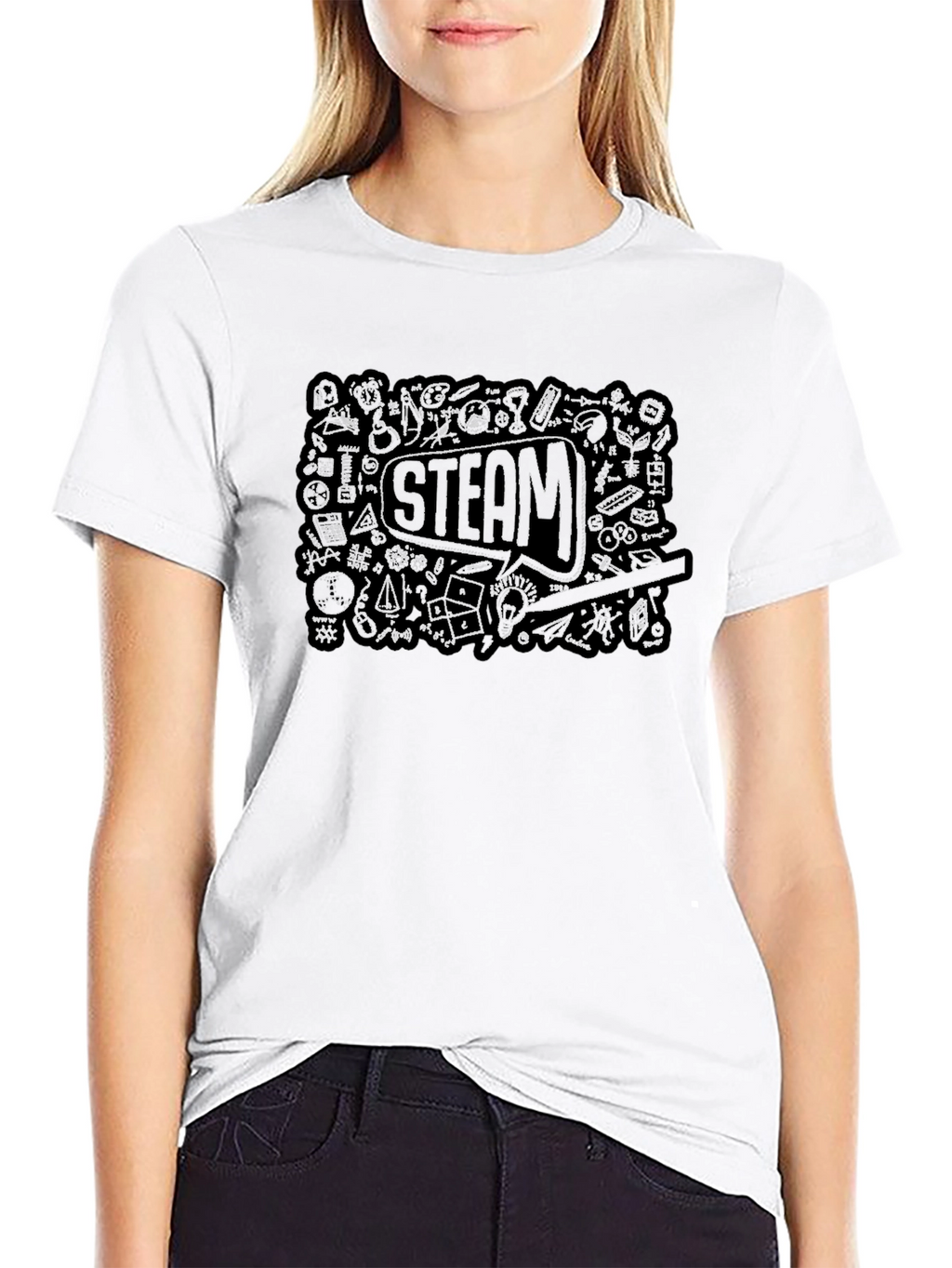 STEAM Education Graphic Black T-Shirt