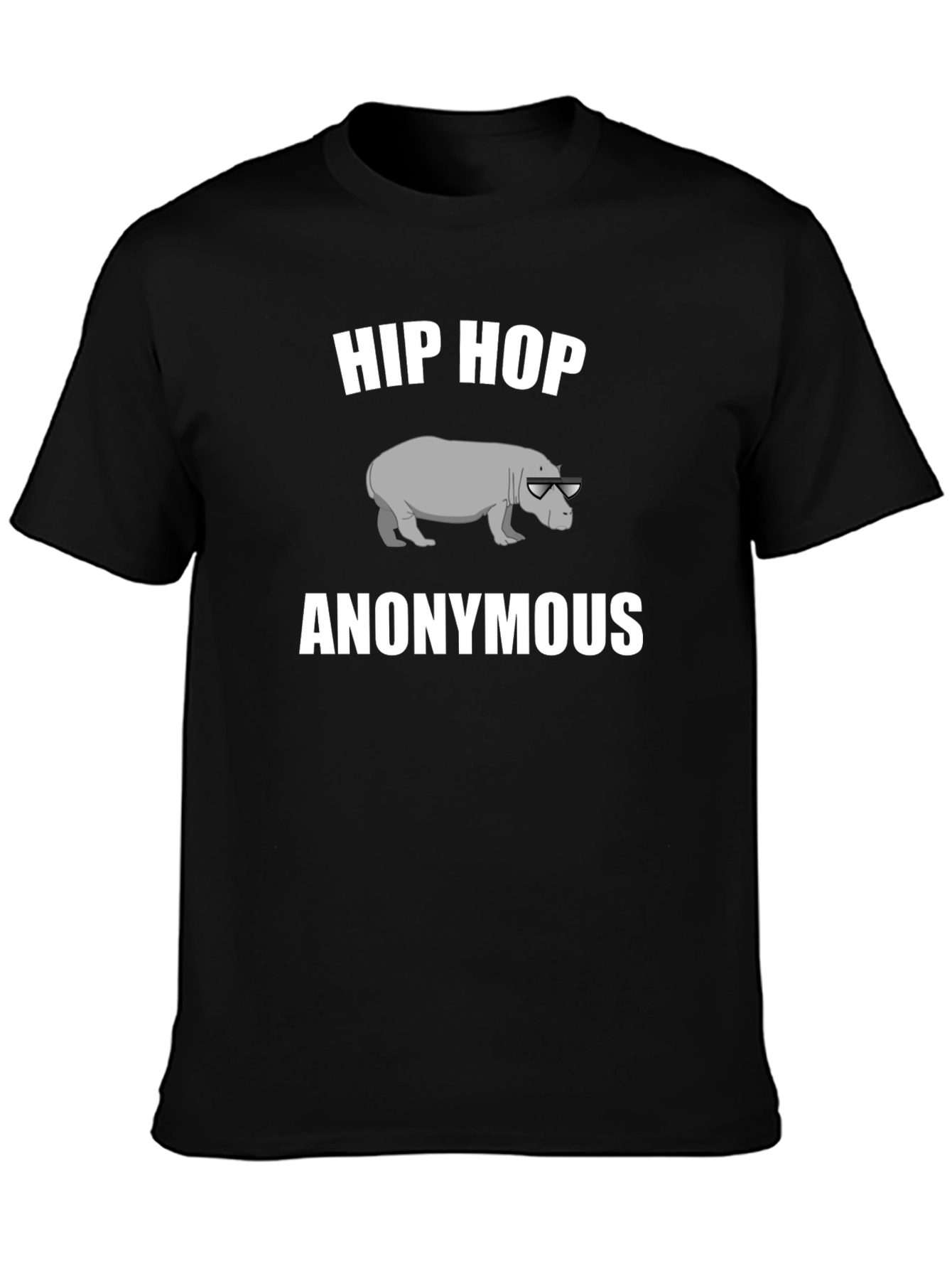 Hip Hop Hippo Anonymous Graphic T-Shirt