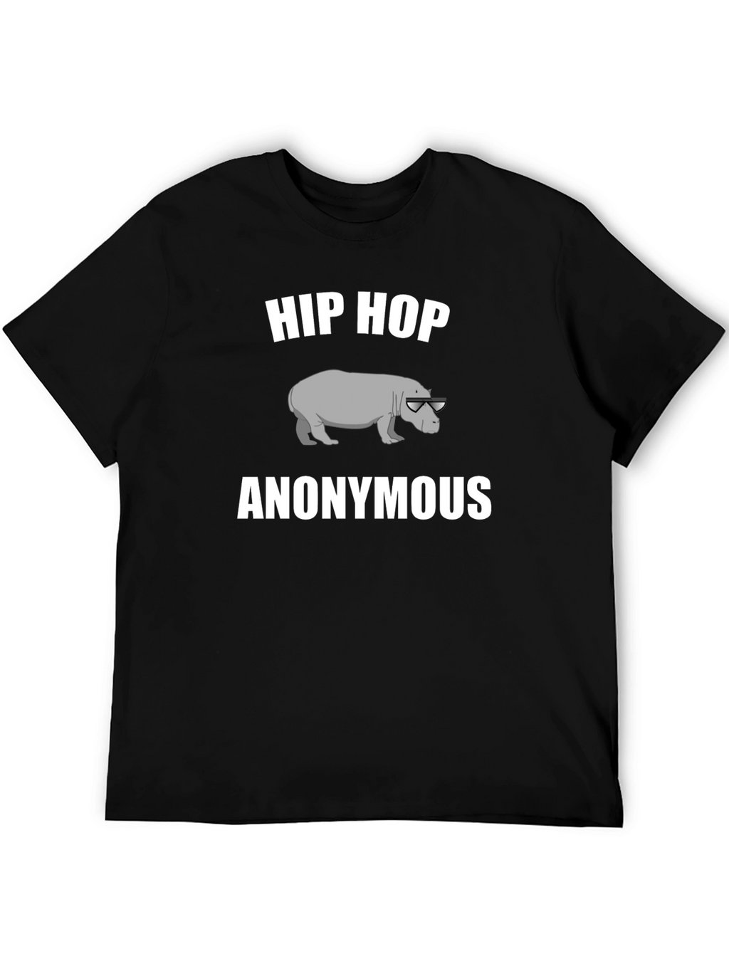 Hip Hop Hippo Anonymous Graphic T-Shirt