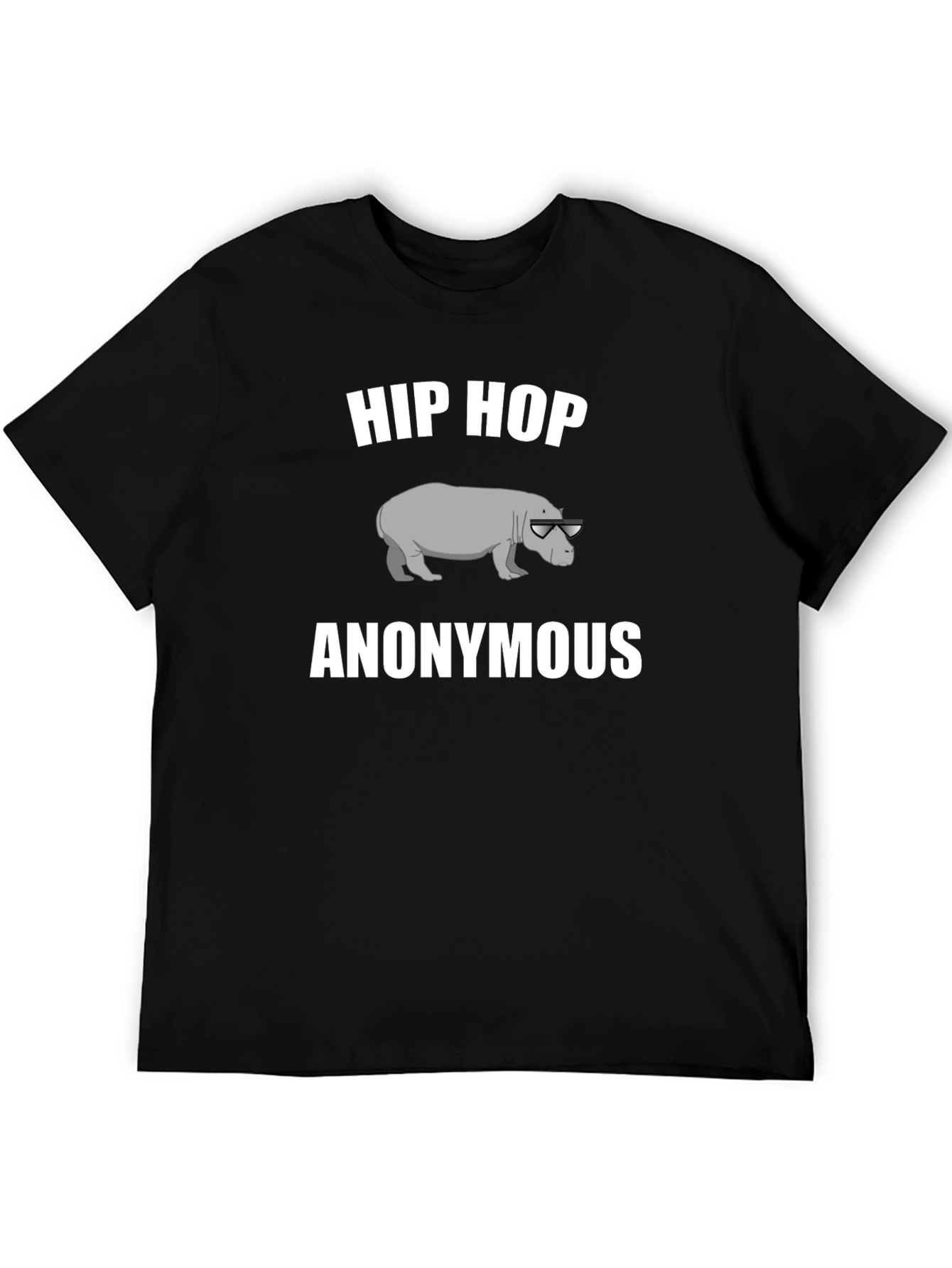 Hip Hop Hippo Anonymous Graphic T-Shirt