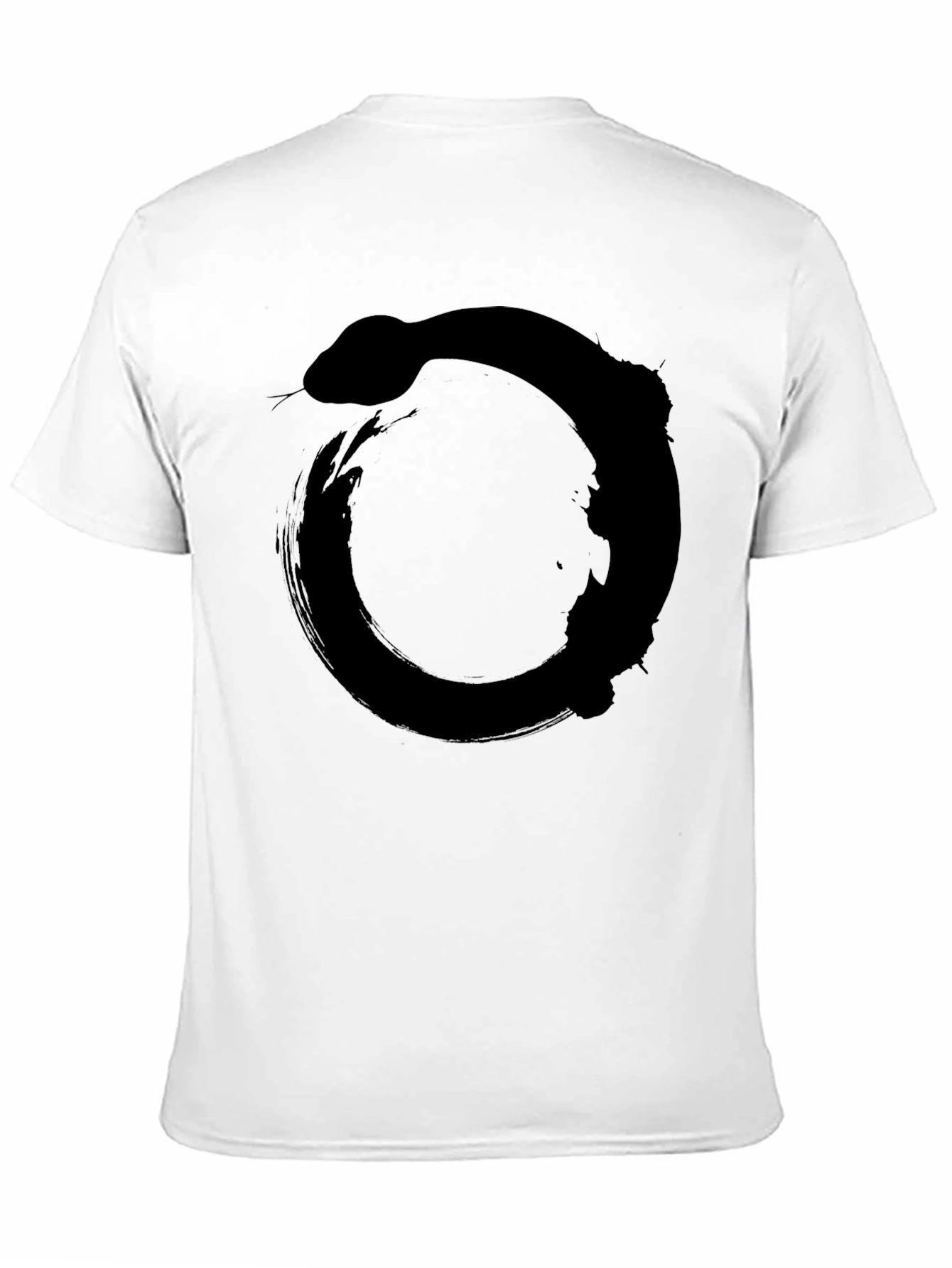 Ouroboros Snake Circle Graphic Tee - Black