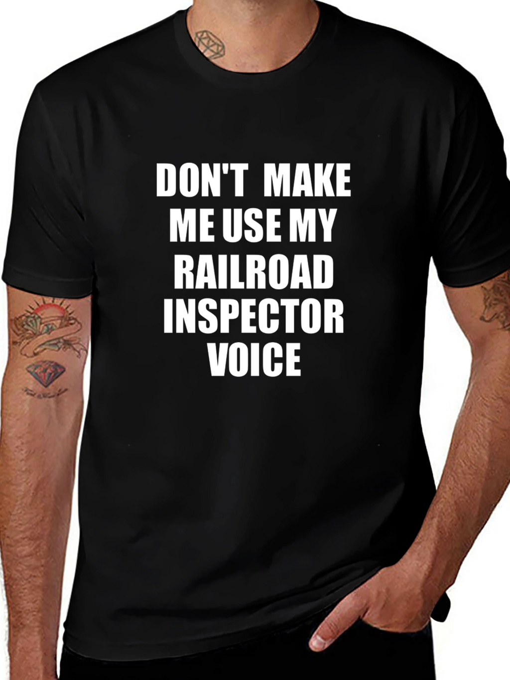 Railroad Inspector Voice T-Shirt - Funny Job Tee