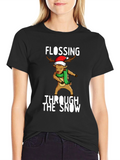 Flossing Through The Snow Christmas T-Shirt