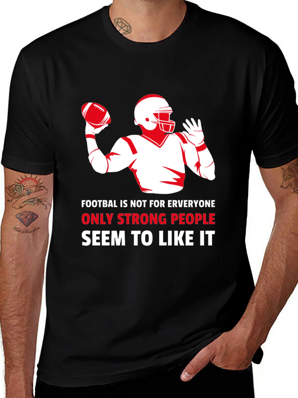 Football Graphic T-Shirt - Strong People Like It