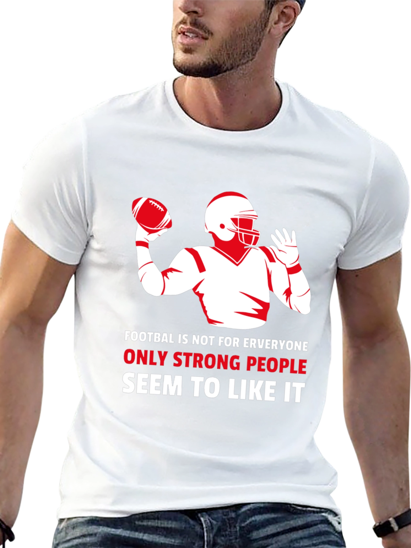 Football Graphic T-Shirt - Strong People Like It