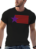 Stylish Star & Stripes Graphic Tee - Modern Design