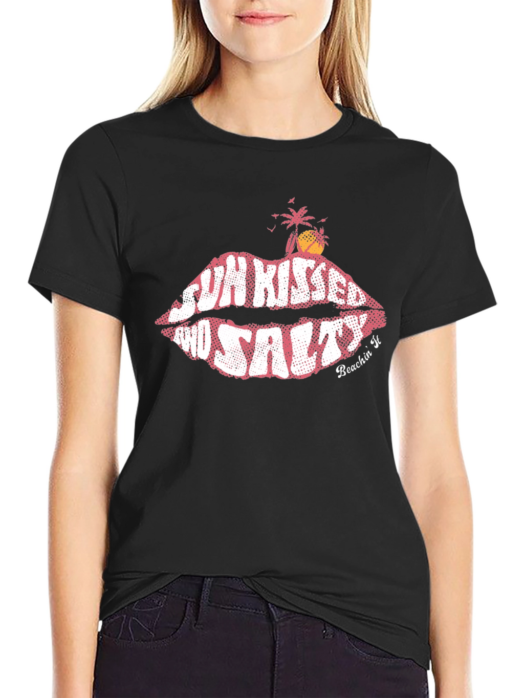 Sun Kissed & Salty Black Graphic Tee