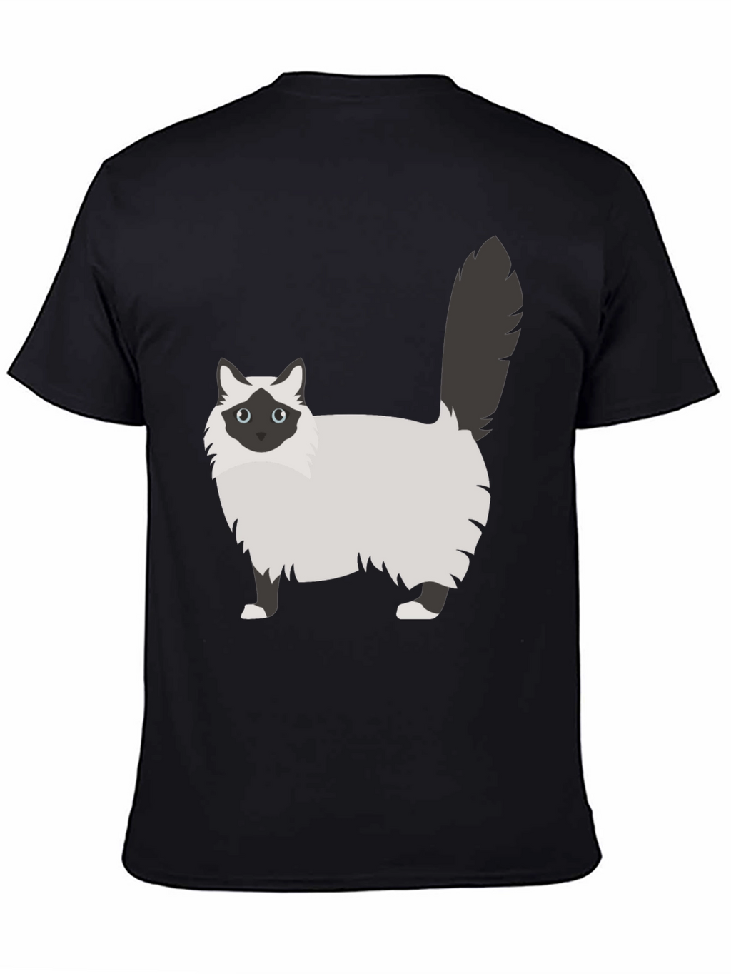 Cute Cat Graphic Tee - Unisex Black T-Shirt