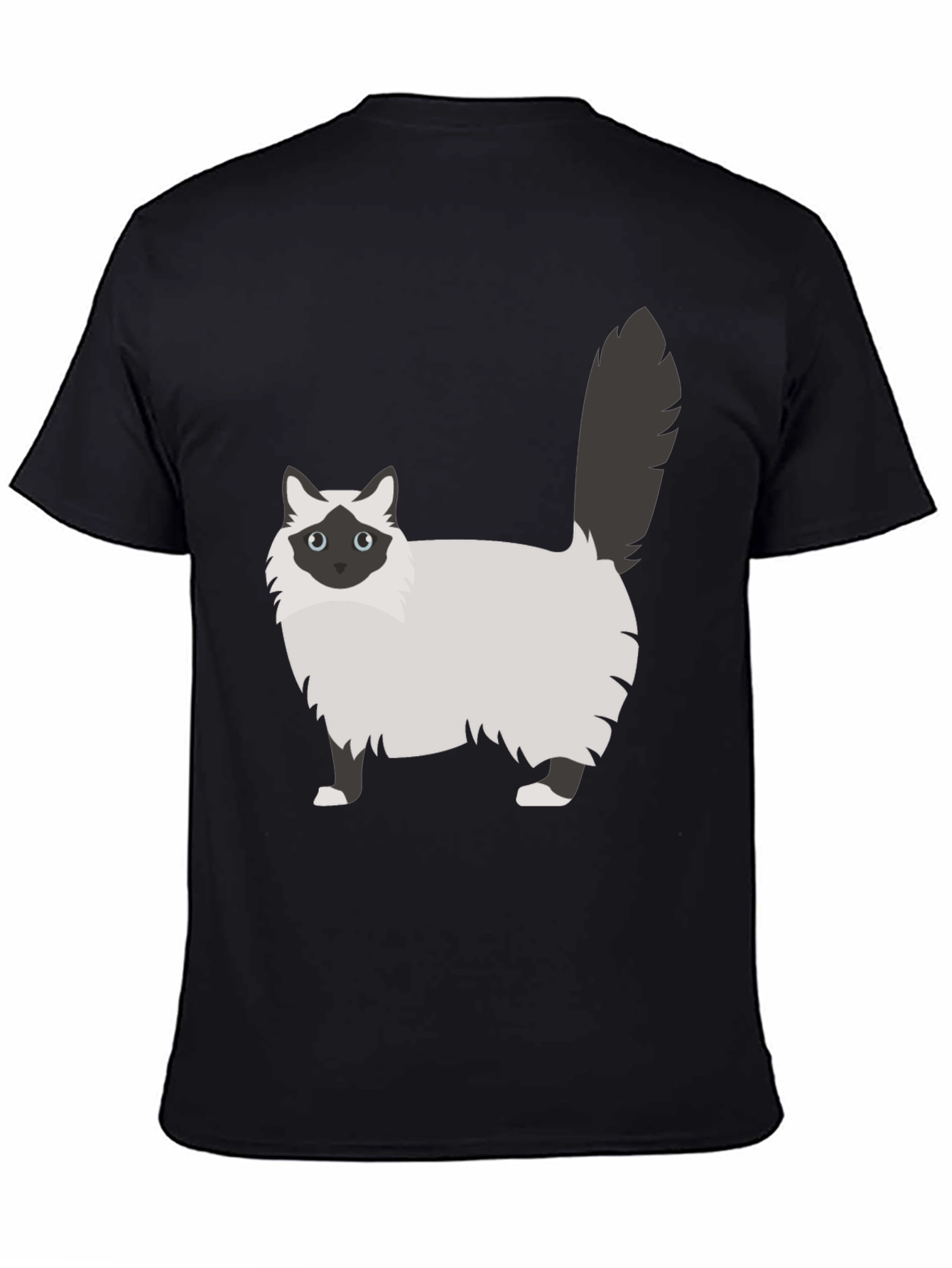 Cute Cat Graphic Tee - Unisex Black T-Shirt