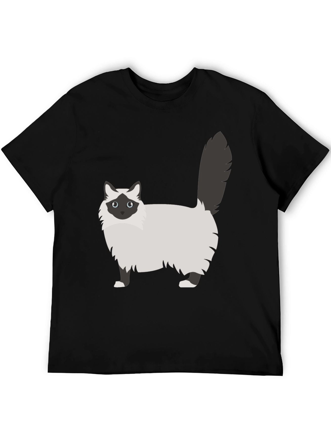 Cute Cat Graphic Tee - Unisex Black T-Shirt