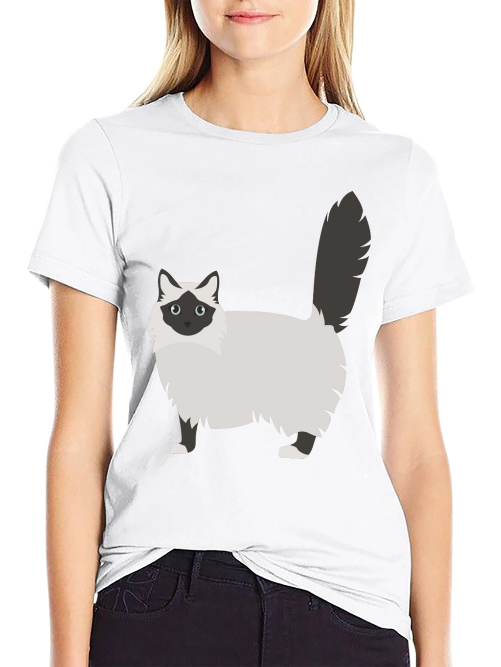 Cute Cat Graphic Tee - Unisex Black T-Shirt
