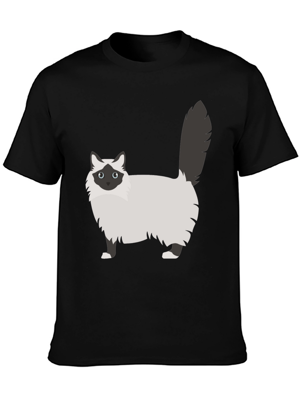 Cute Cat Graphic Tee - Unisex Black T-Shirt