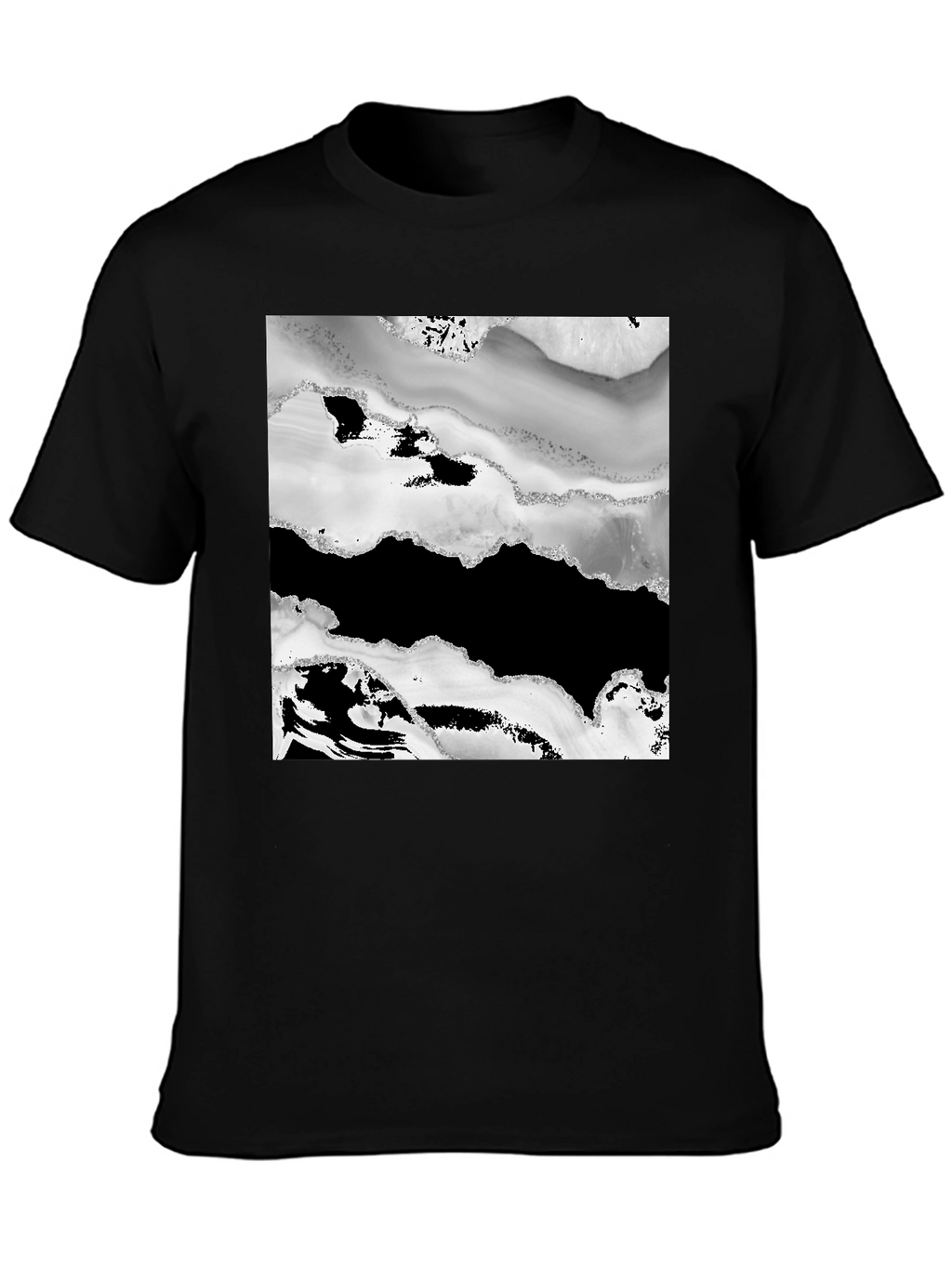 Abstract Black & White Graphic Tee
