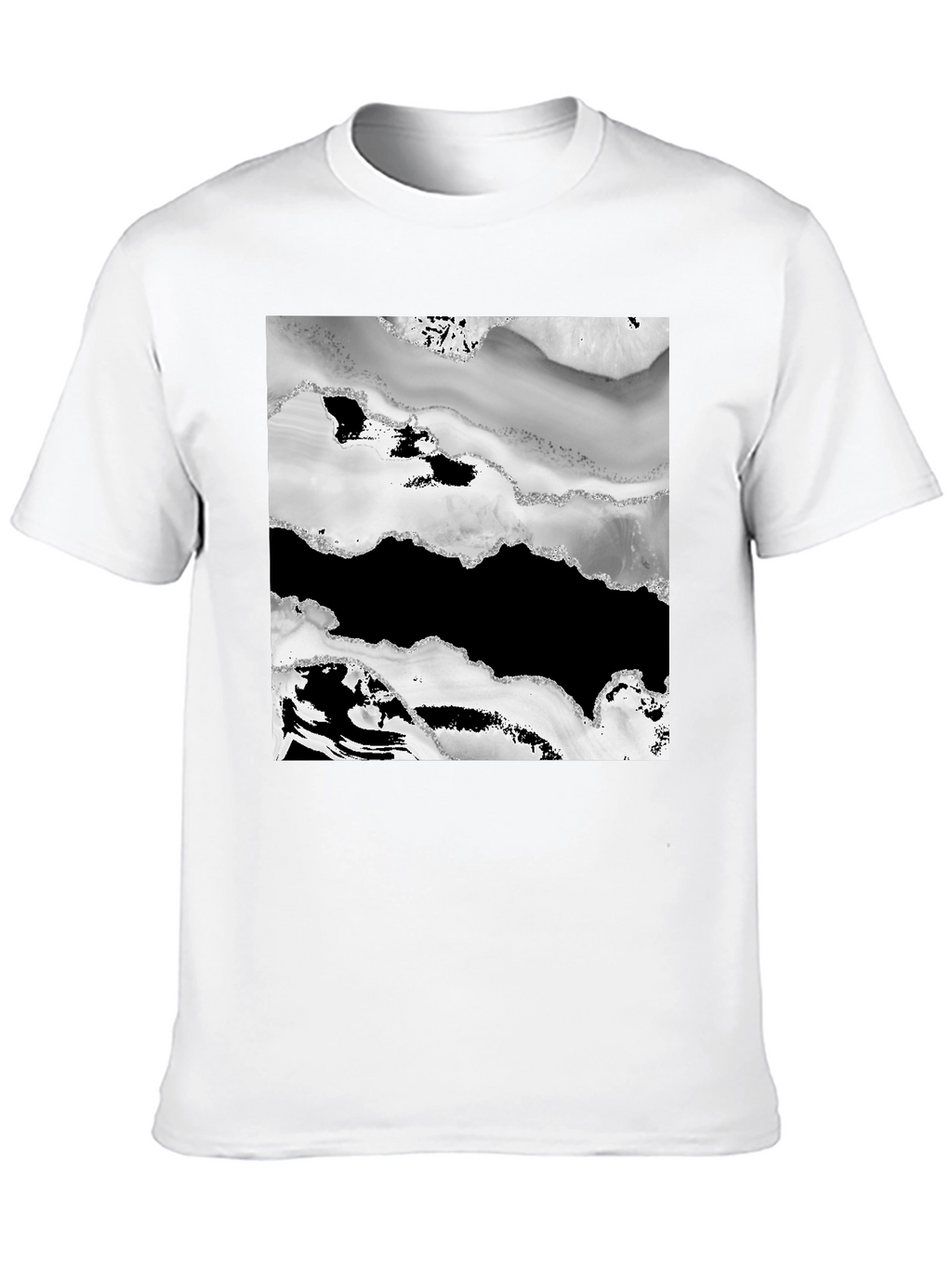 Abstract Black & White Graphic Tee