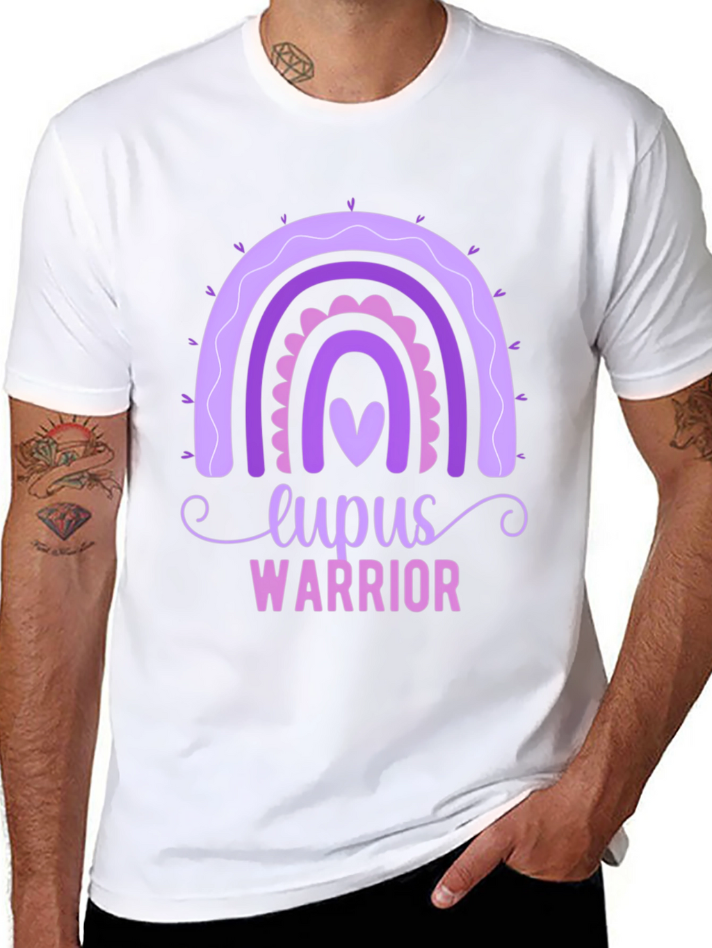 Lupus Warrior Rainbow Heart T-Shirt