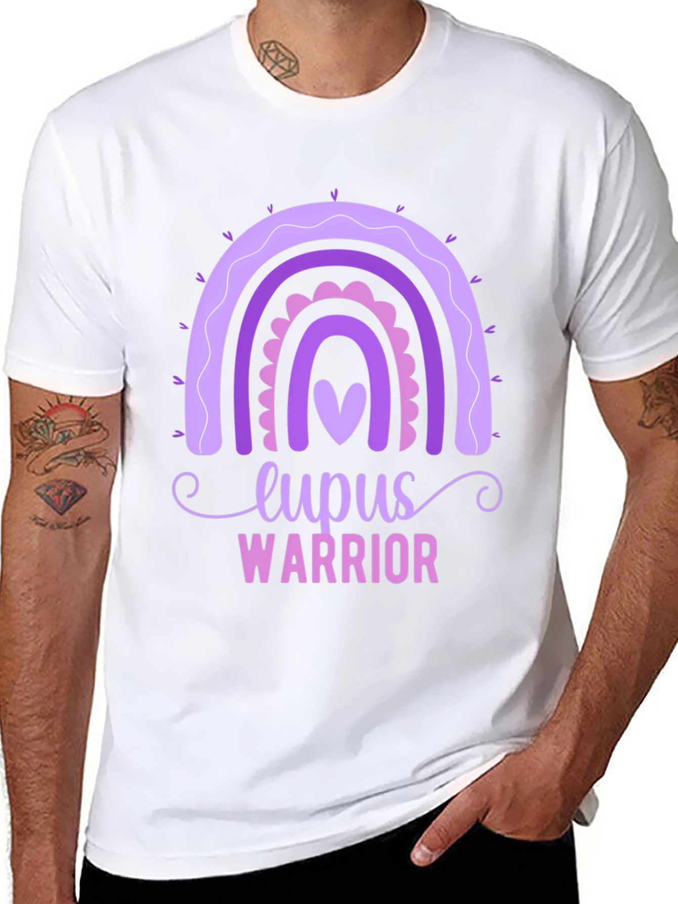 Lupus Warrior Rainbow Heart T-Shirt