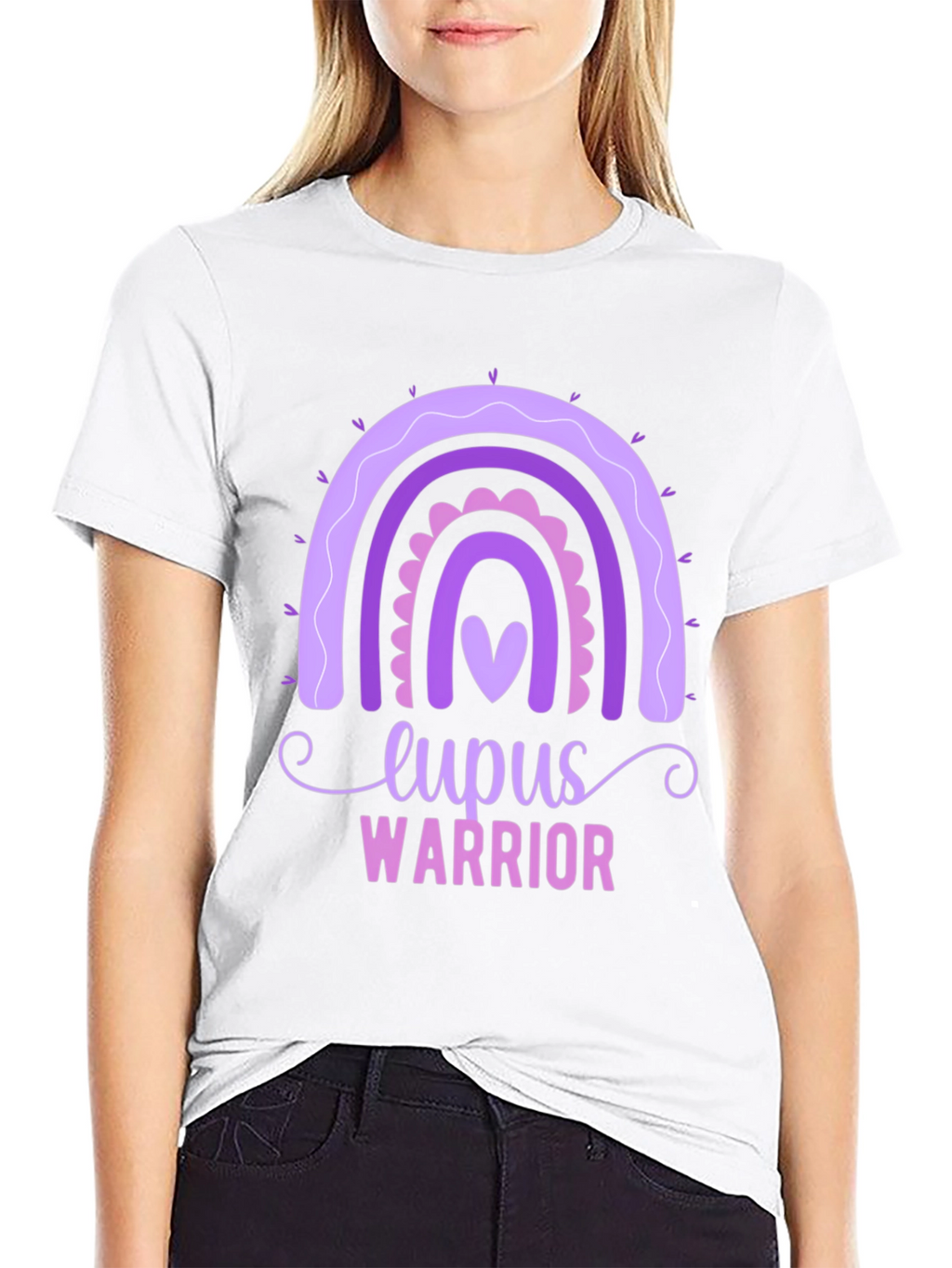Lupus Warrior Rainbow Heart T-Shirt