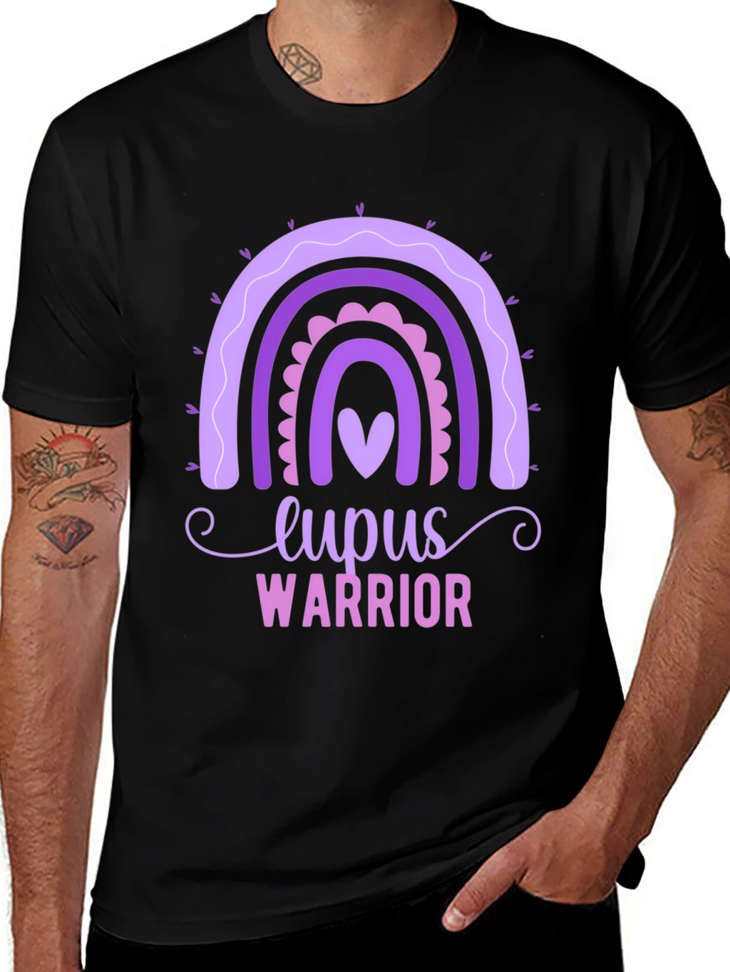 Lupus Warrior Rainbow Heart T-Shirt