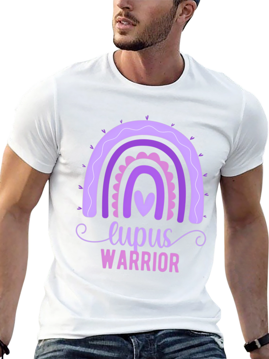 Lupus Warrior Rainbow Heart T-Shirt