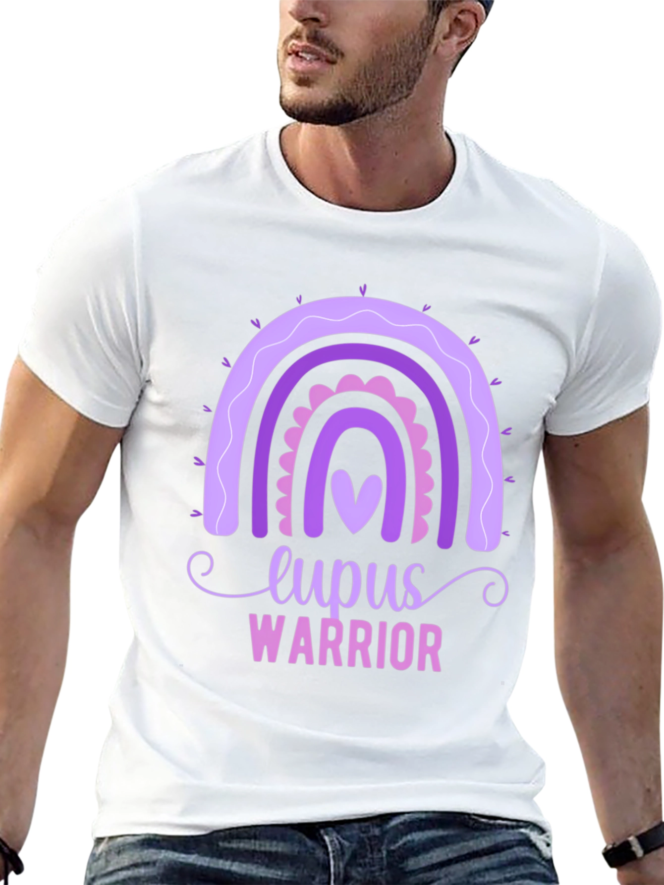 Lupus Warrior Rainbow Heart T-Shirt