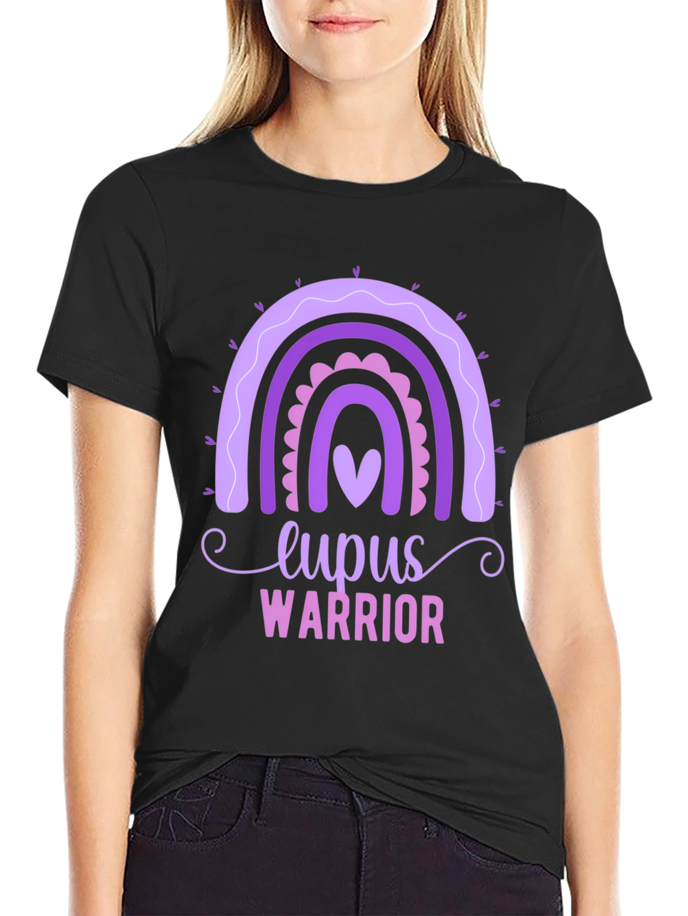 Lupus Warrior Rainbow Heart T-Shirt