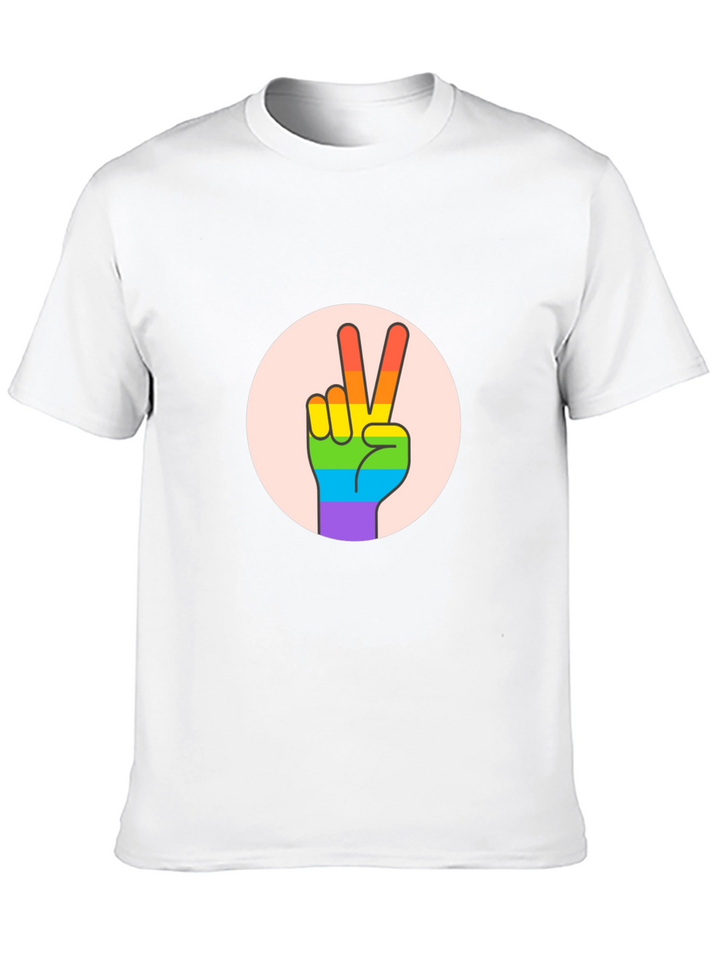 Peace Sign Pride T-Shirt - Black Cotton Blend
