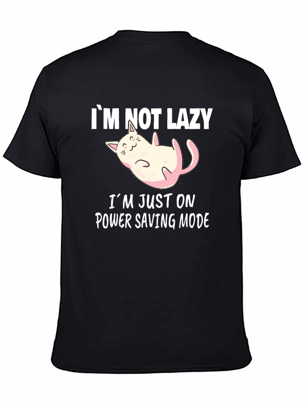 Funny Cat Power Saving Mode Graphic Tee