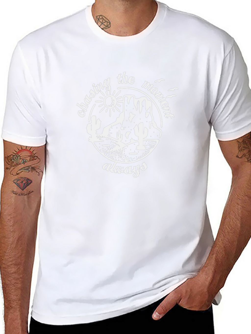Chasing the Moment Graphic Tee - Black Cotton