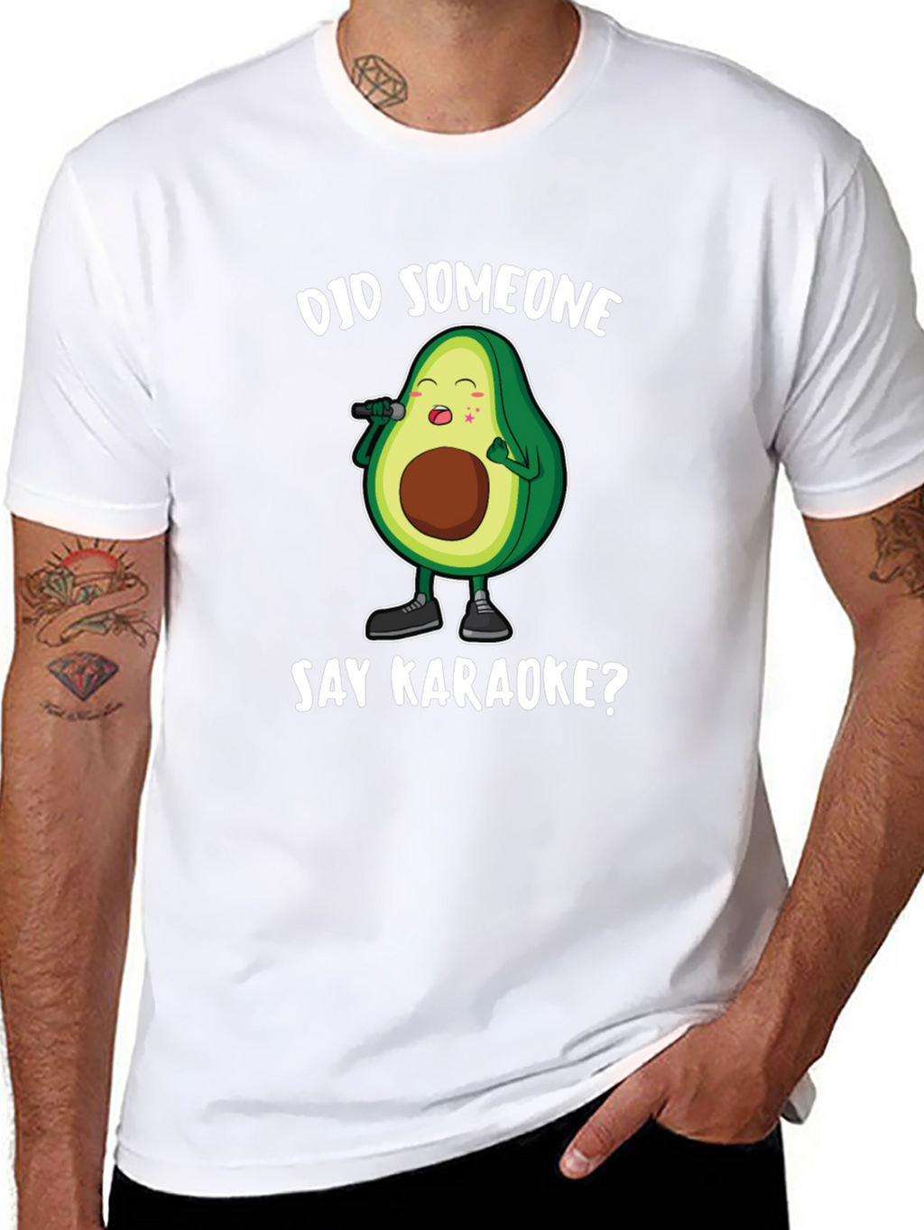 Karaoke Avocado Graphic T-Shirt