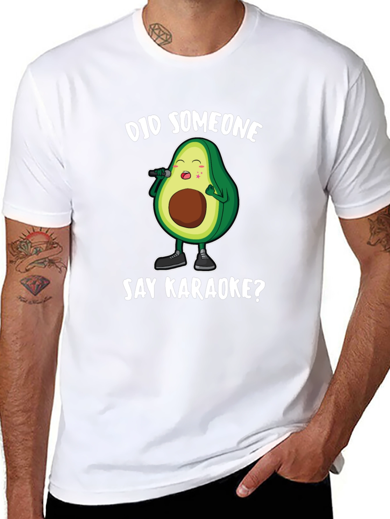 Karaoke Avocado Graphic T-Shirt