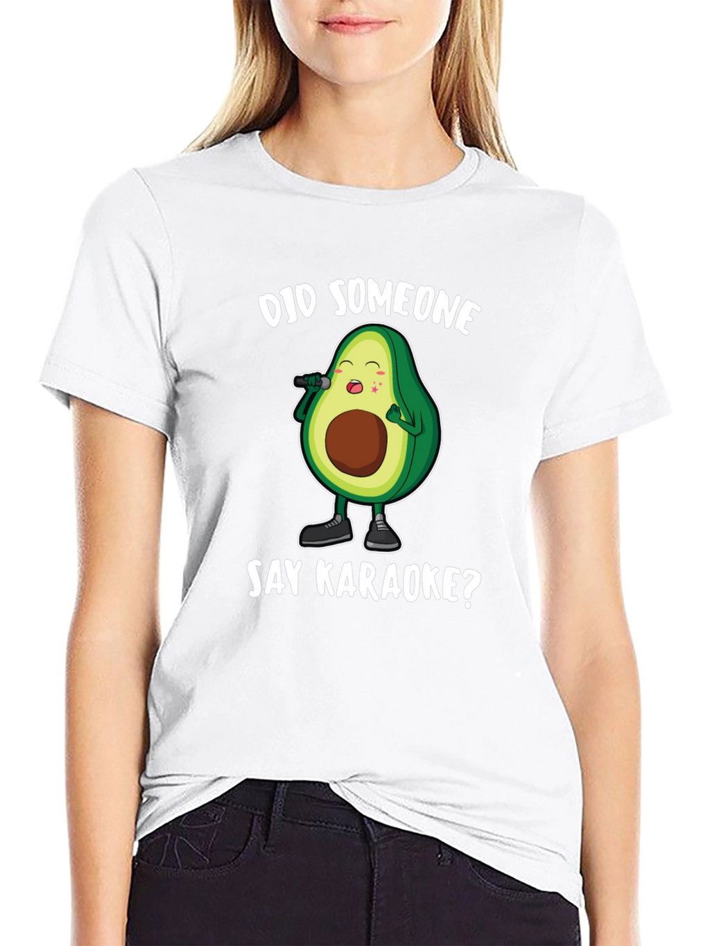 Karaoke Avocado Graphic T-Shirt