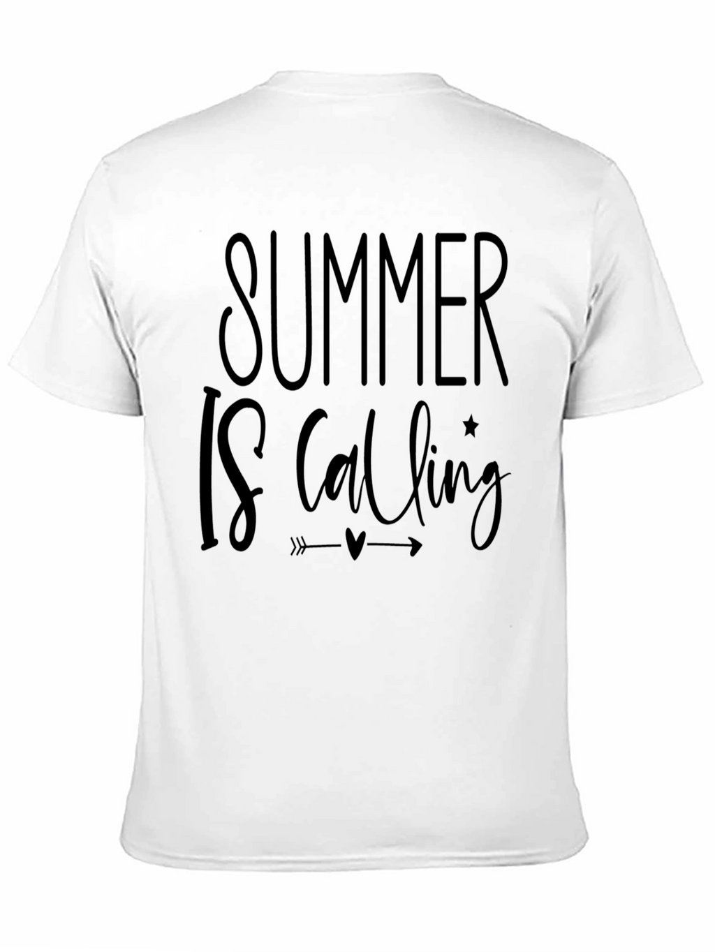 Summer Is Calling Black Graphic Tee
