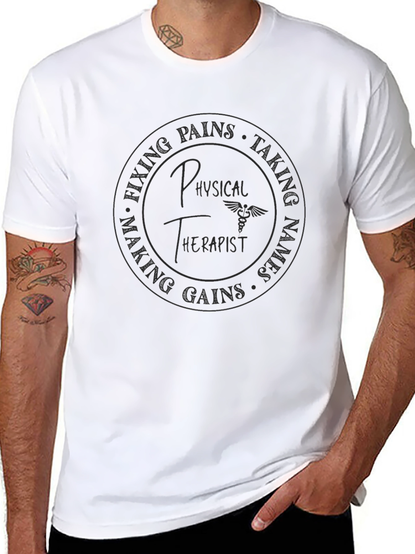 Physical Therapist Graphic Tee - Fixing Pains Taking Names