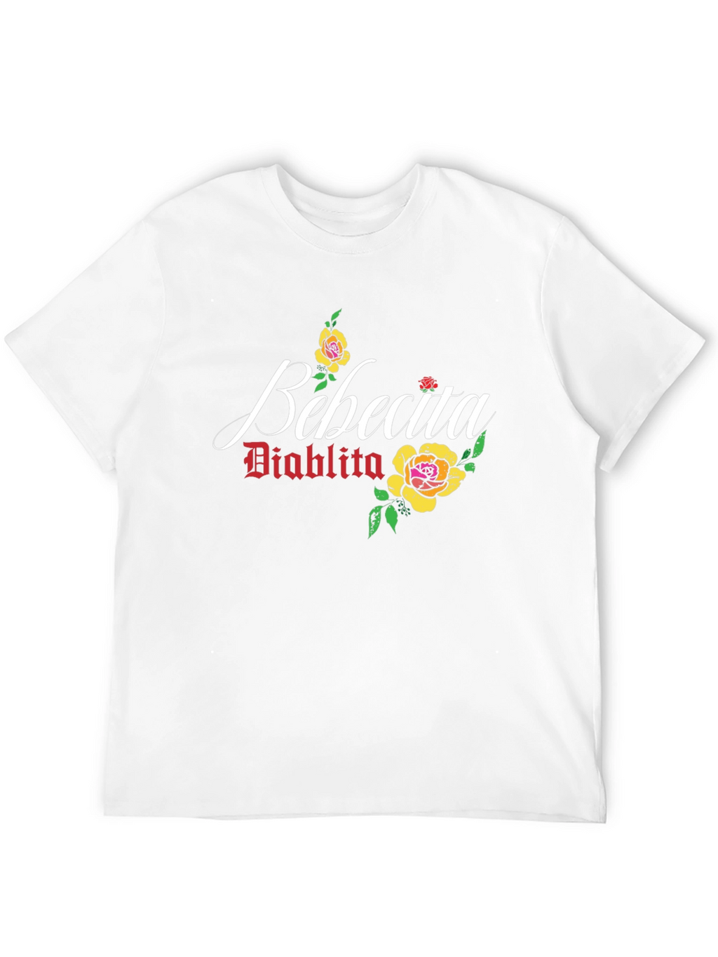 Bebecita Diablita Rose Graphic Tee - Stylish Black T-Shirt