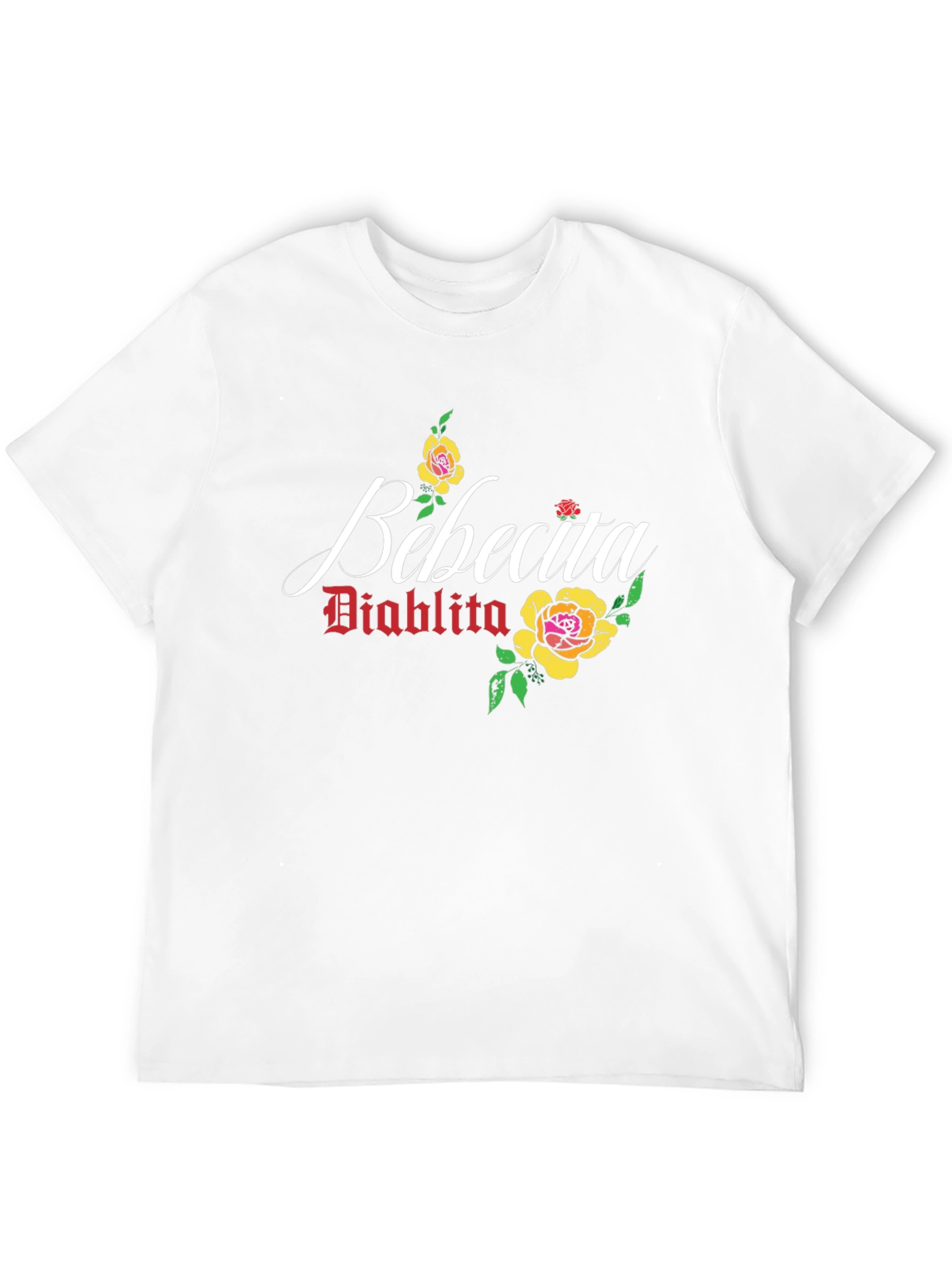 Bebecita Diablita Rose Graphic Tee - Stylish Black T-Shirt