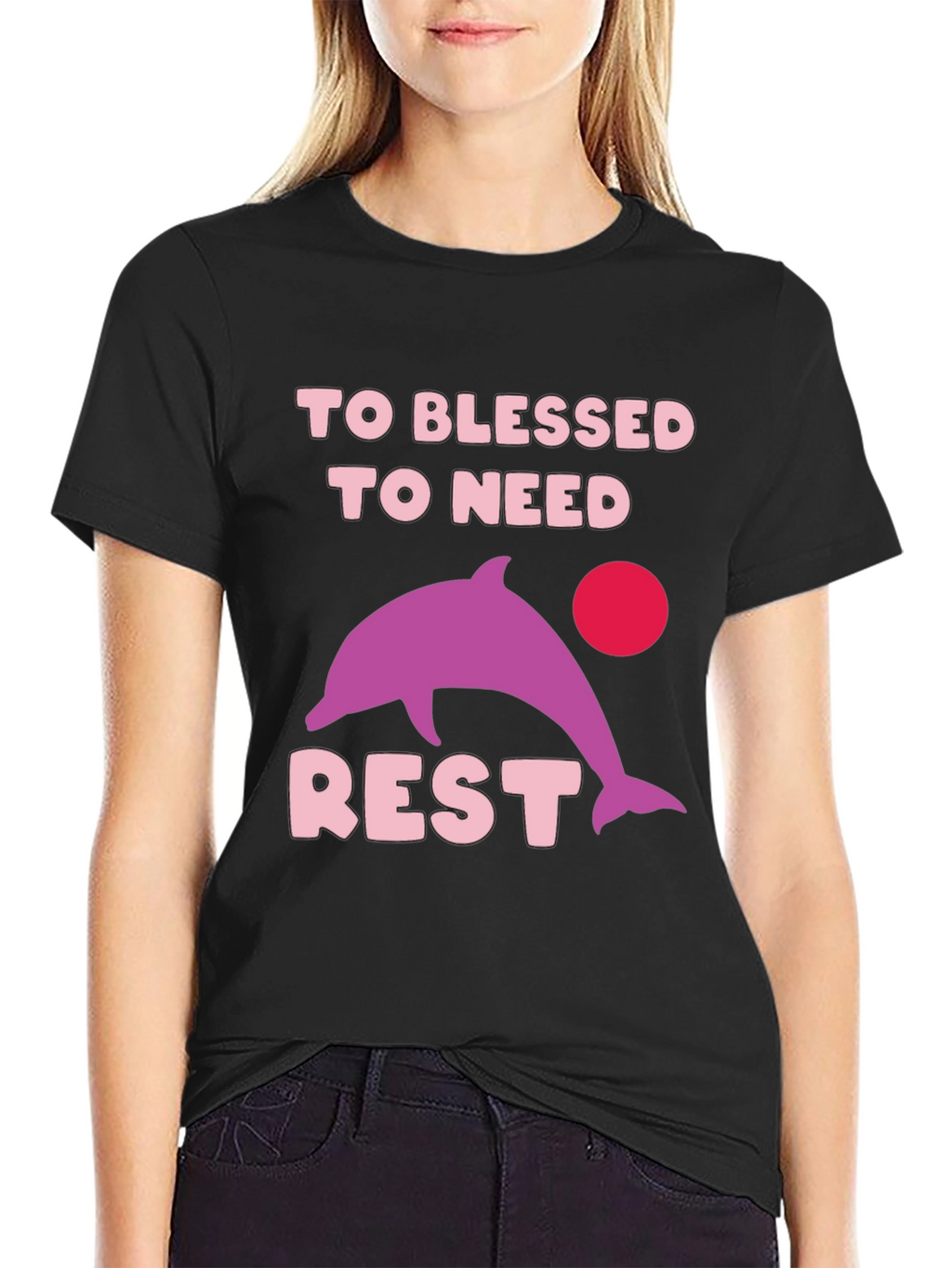 Blessed Dolphin Graphic Tee - Relaxed Fit