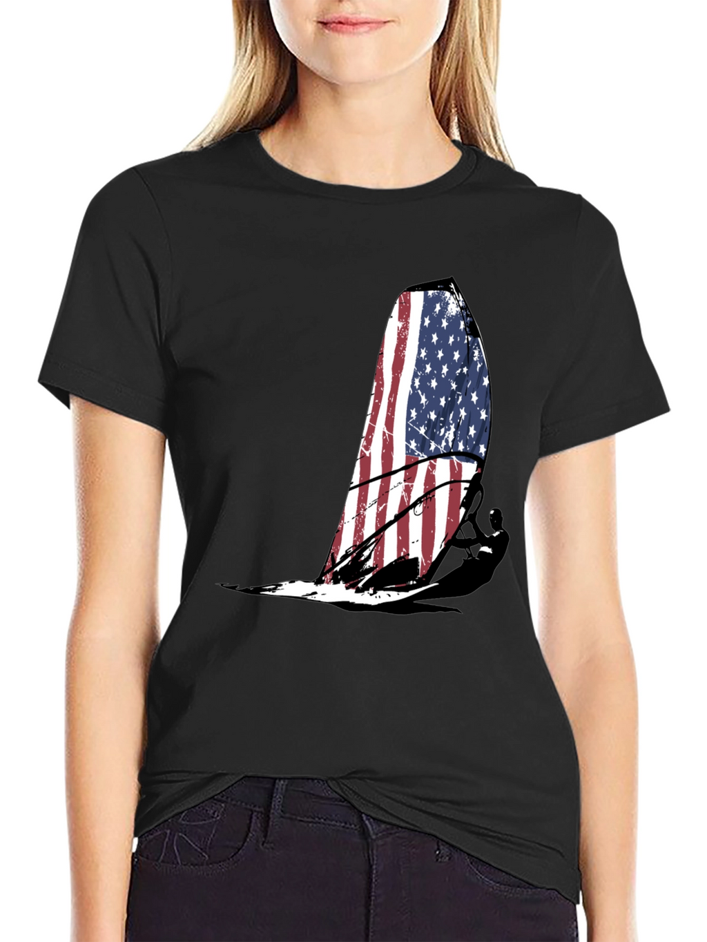 American Flag Sailboat T-Shirt