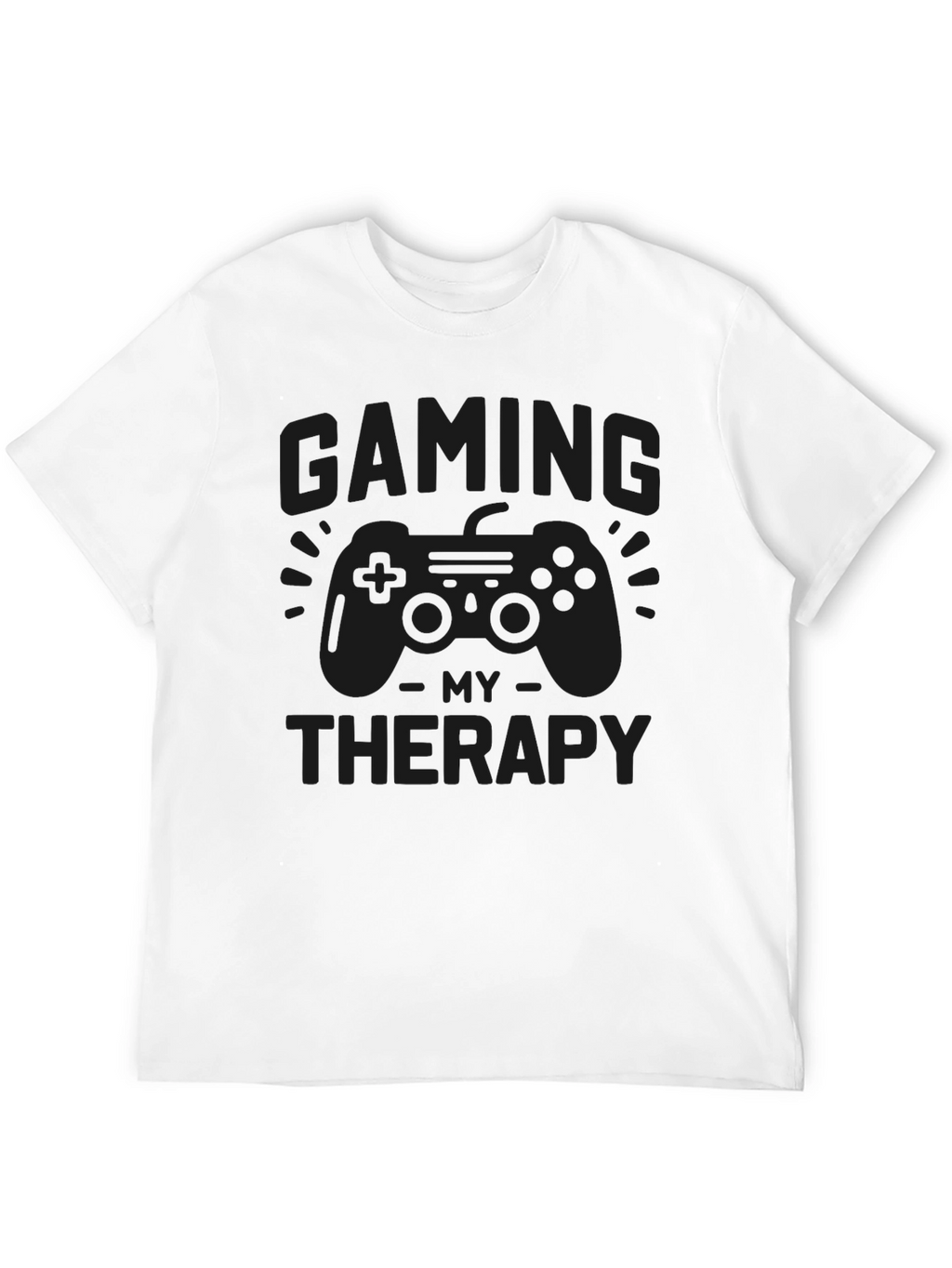 Gaming Therapy T-Shirt -  Black Graphic Tee