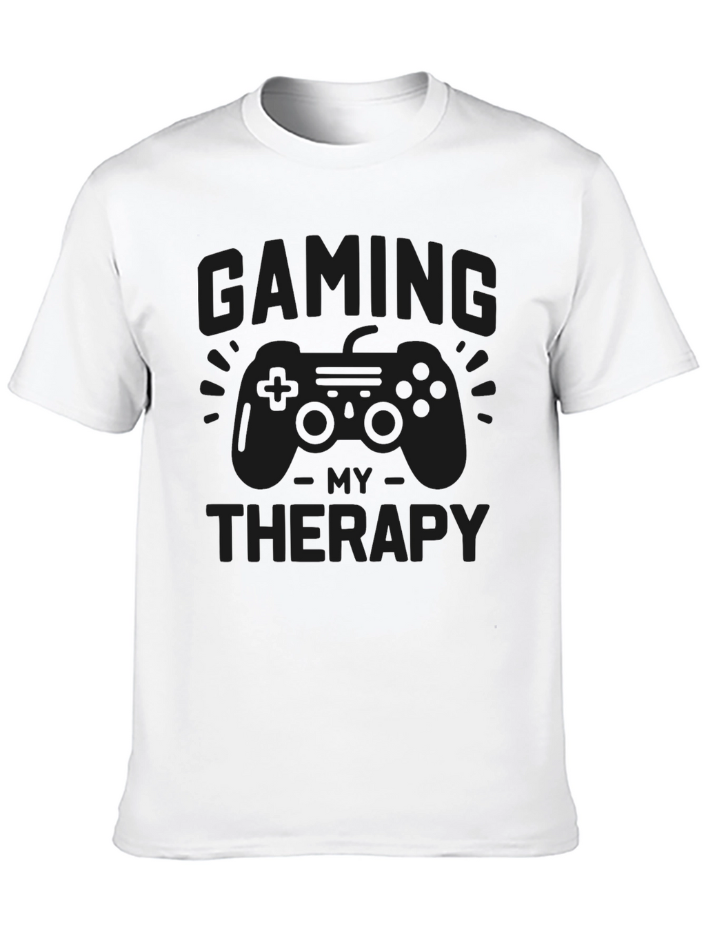 Gaming Therapy T-Shirt -  Black Graphic Tee