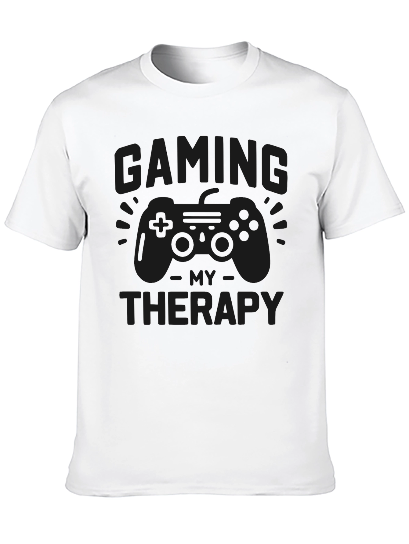 Gaming Therapy T-Shirt -  Black Graphic Tee