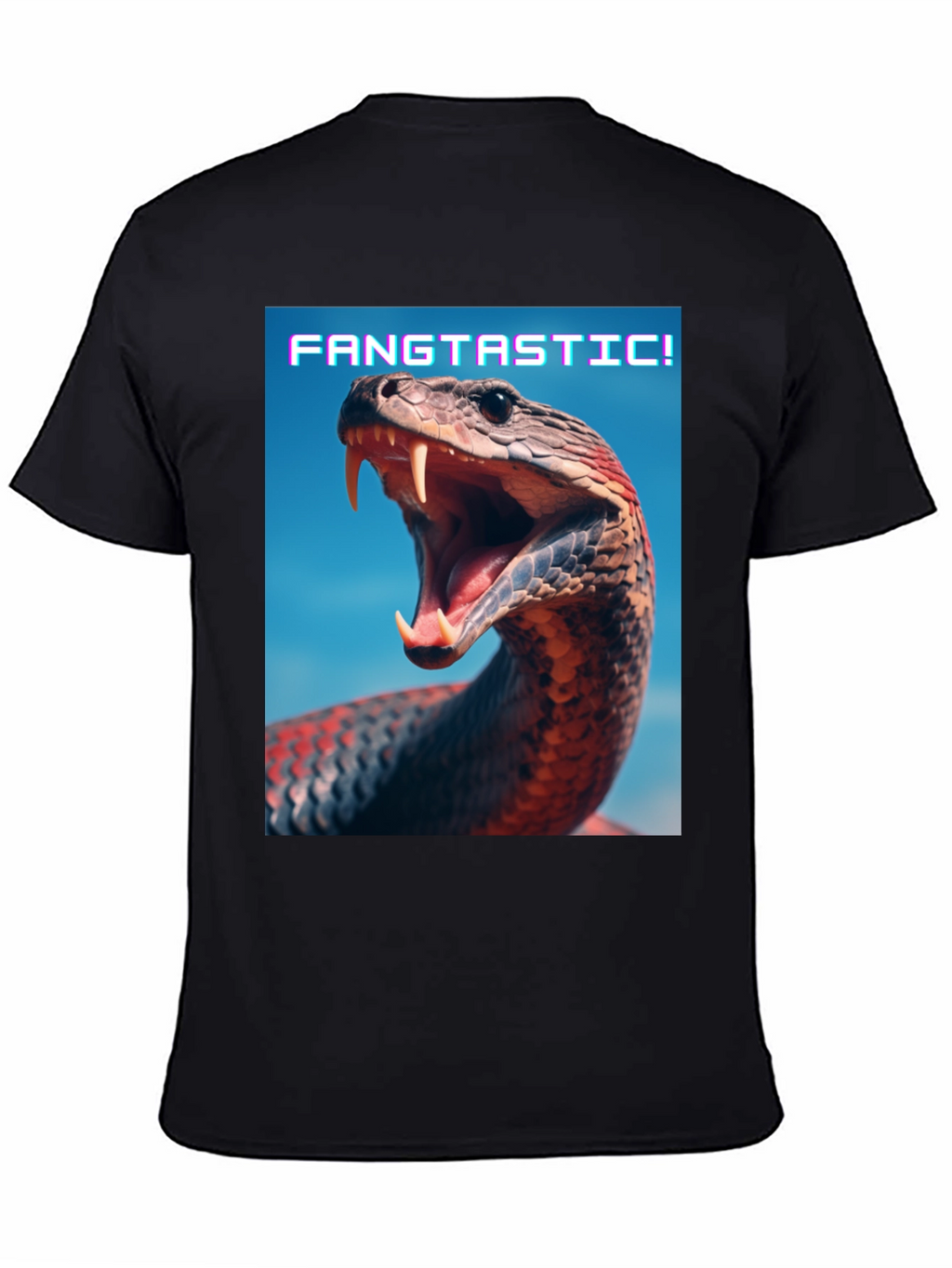 Fangtastic Snake Graphic Tee - Unique Animal Print Shirt