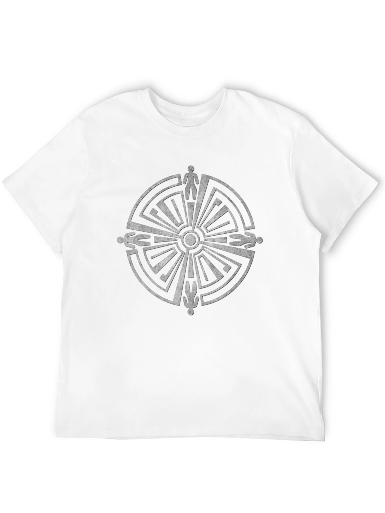 Labyrinth T-Shirt - Maze Design - Mans Black Tee