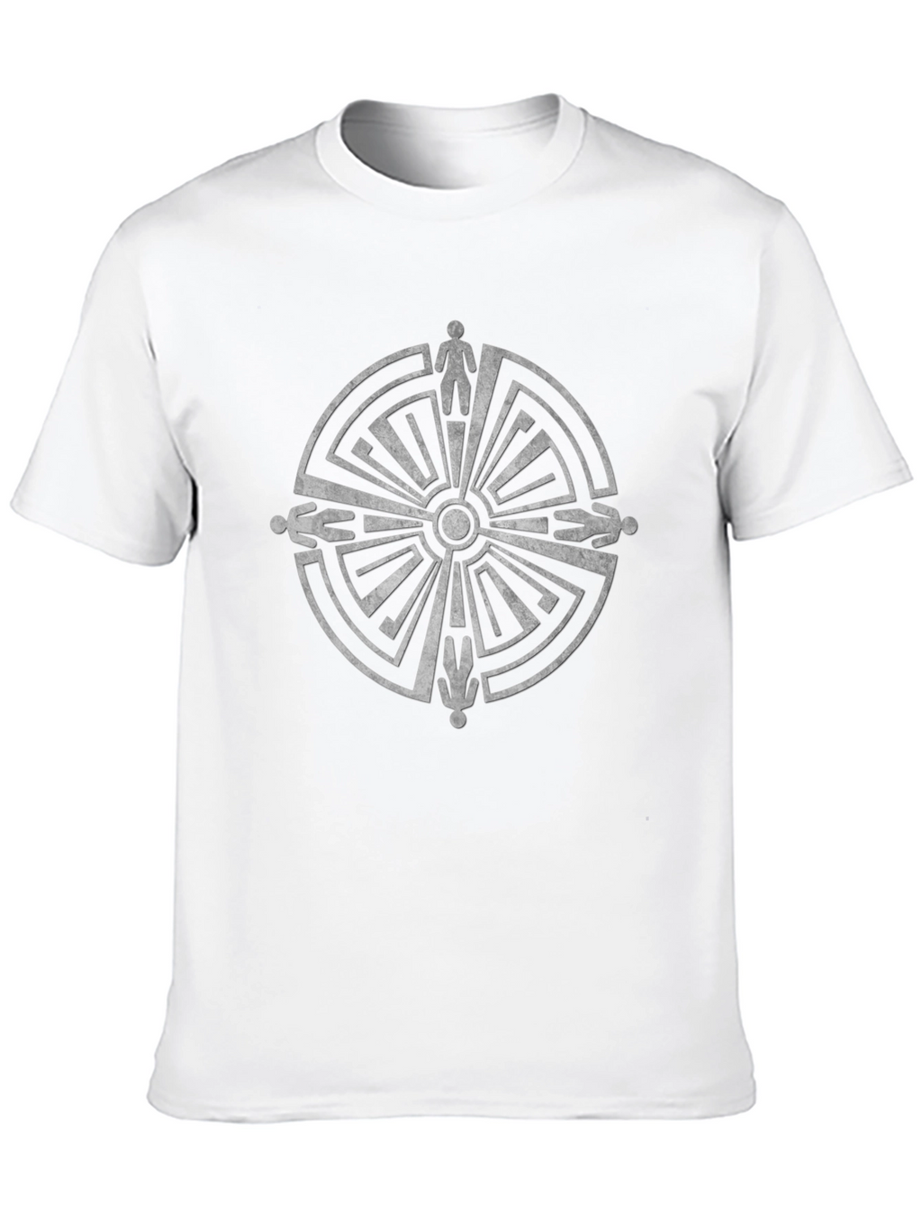 Labyrinth T-Shirt - Maze Design - Mans Black Tee