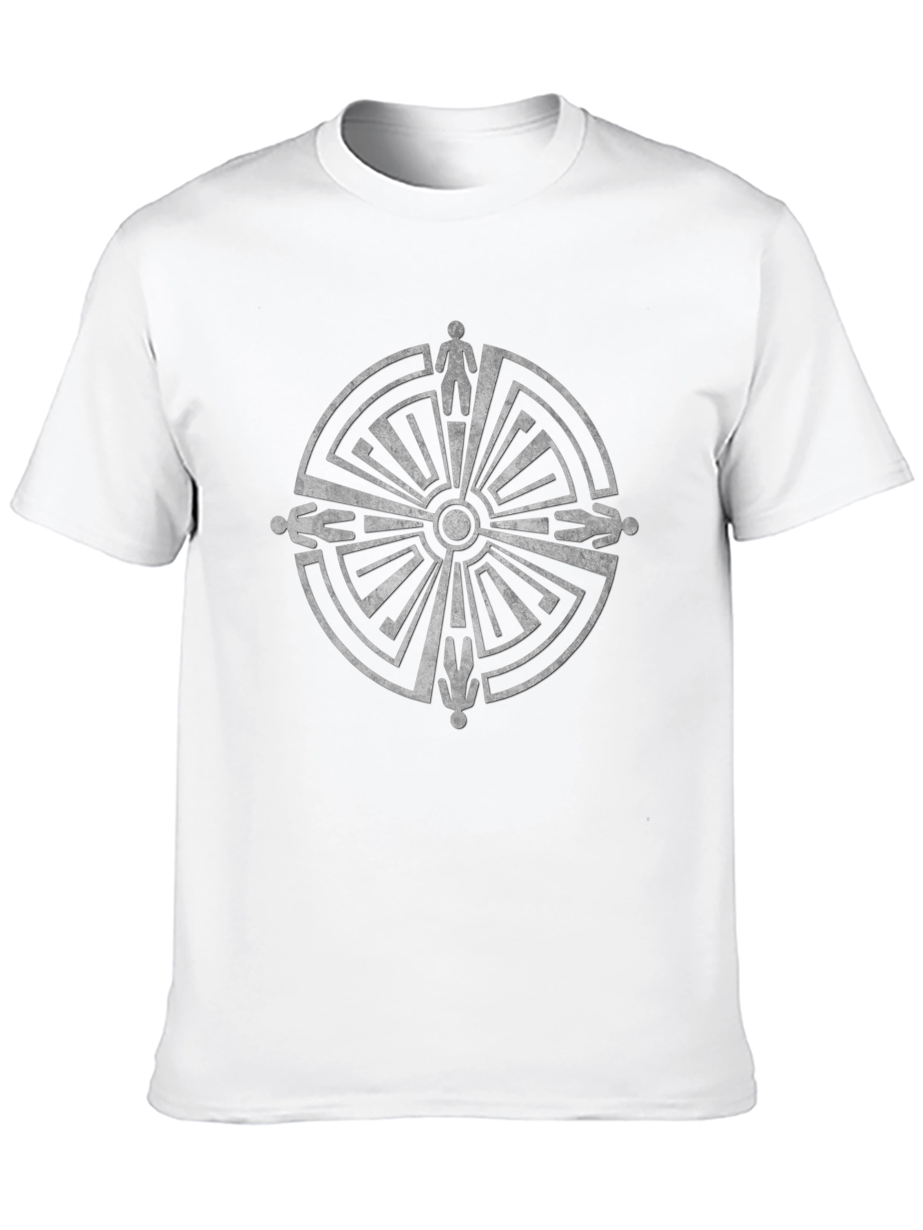 Labyrinth T-Shirt - Maze Design - Mans Black Tee