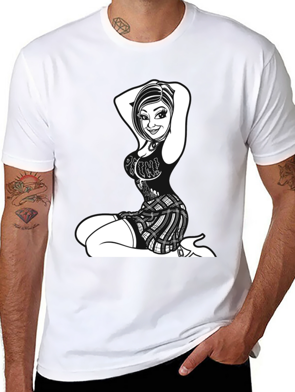Edgy Graphic Print Tee