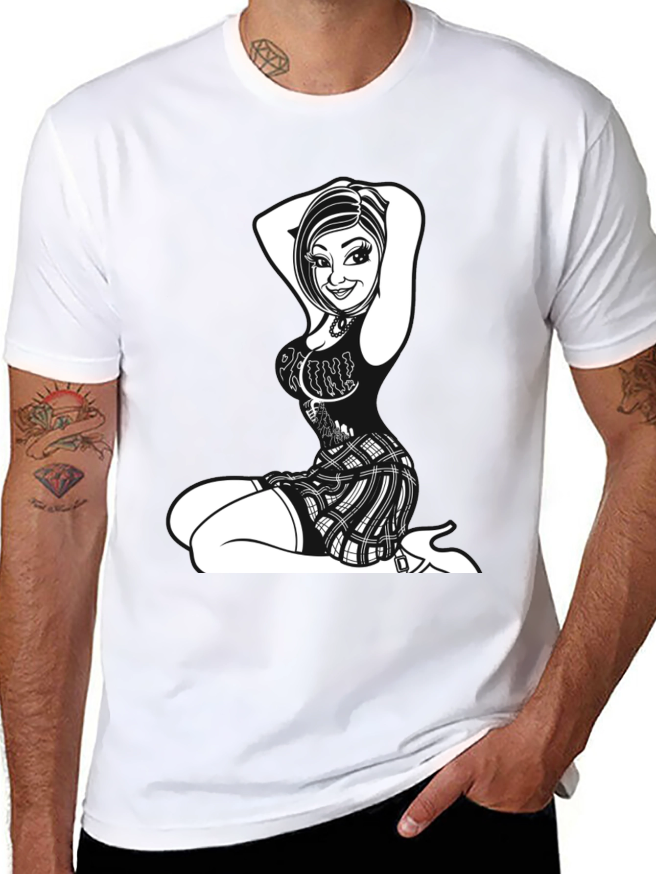 Edgy Graphic Print Tee
