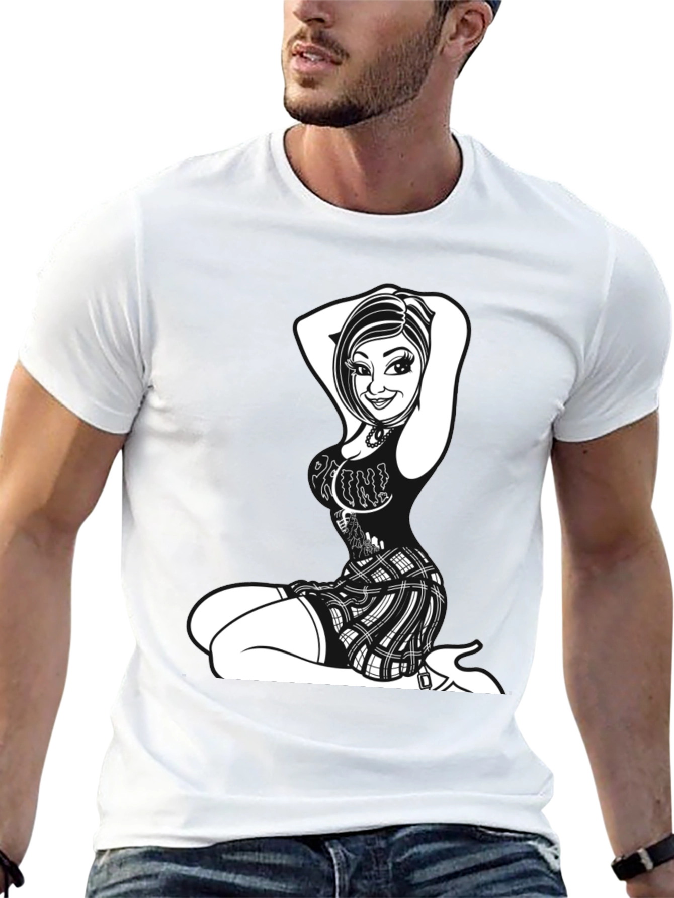Edgy Graphic Print Tee