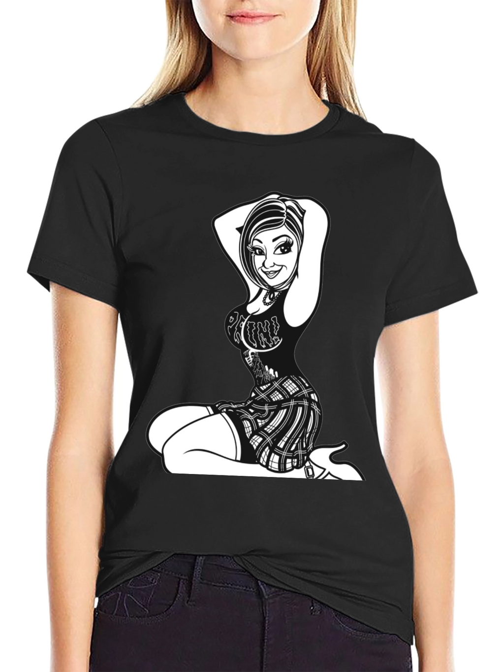 Edgy Graphic Print Tee