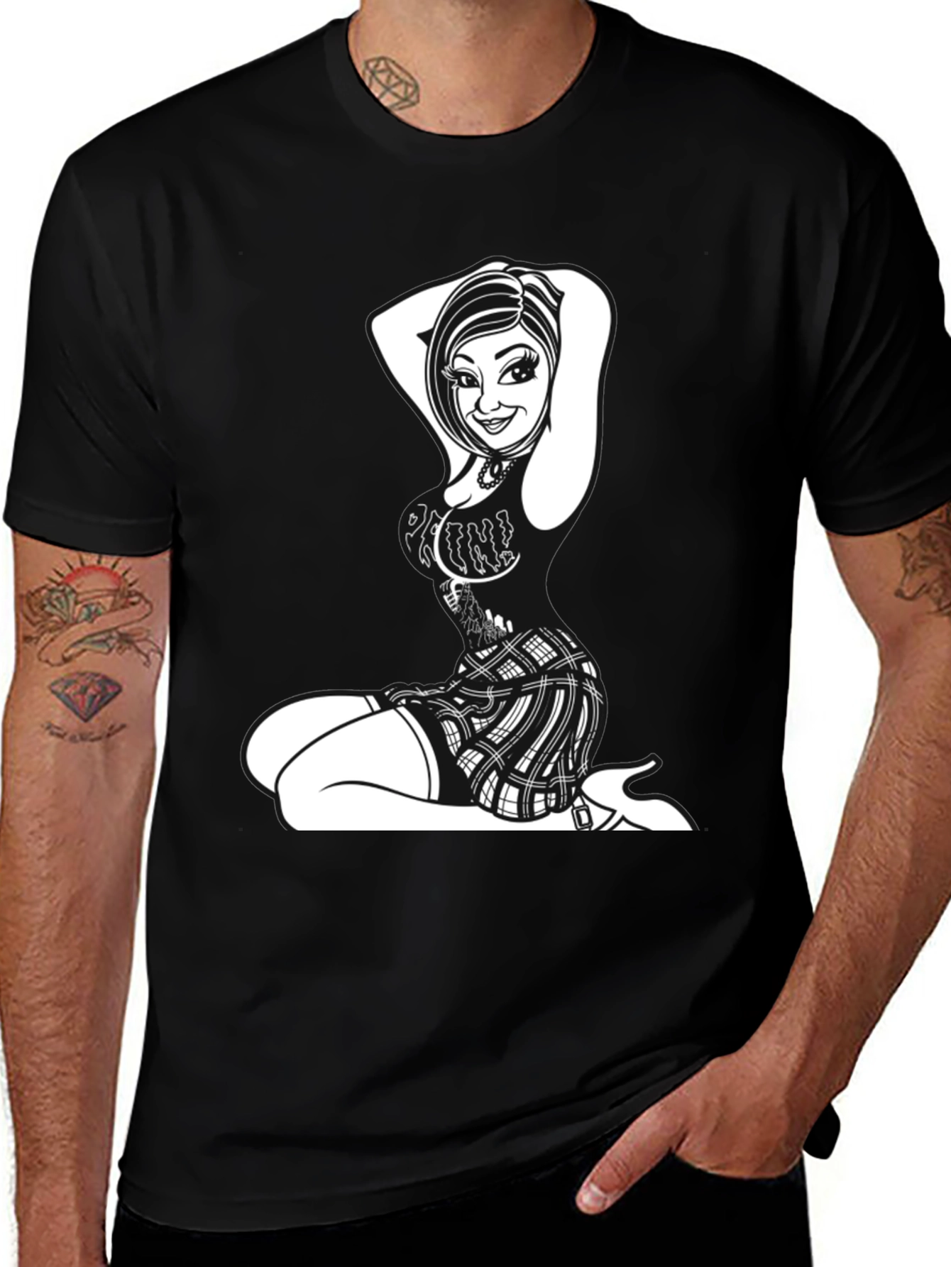 Edgy Graphic Print Tee