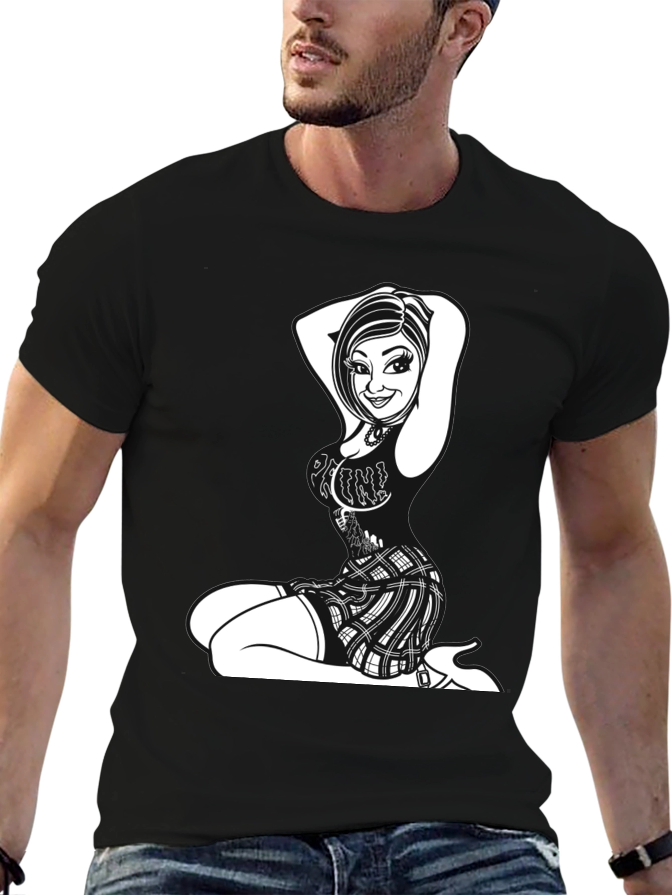Edgy Graphic Print Tee